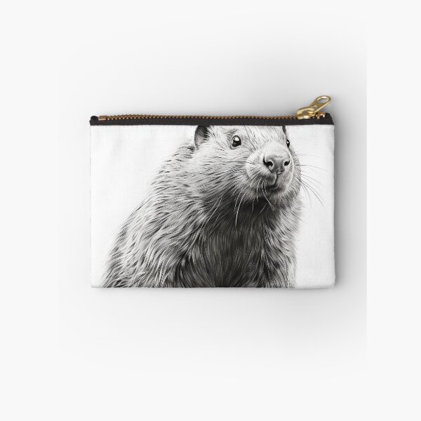 Artikelvorschau, Schwarz-weiße Biber-Bleistiftzeichnung entworfen und verkauft von Pencil-Art.