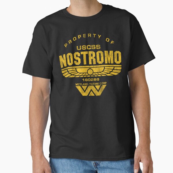 Vista previa del artículo con la obra «Propiedad de USCSS Nostromo Dks desgastadas», diseñado y vendido por Alema Art.