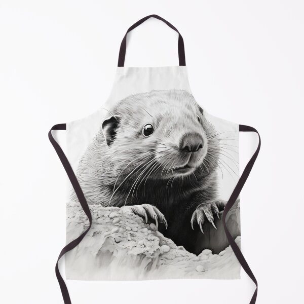 Item preview, Black and white beaver pencil drawing designed and sold by Pencil-Art.