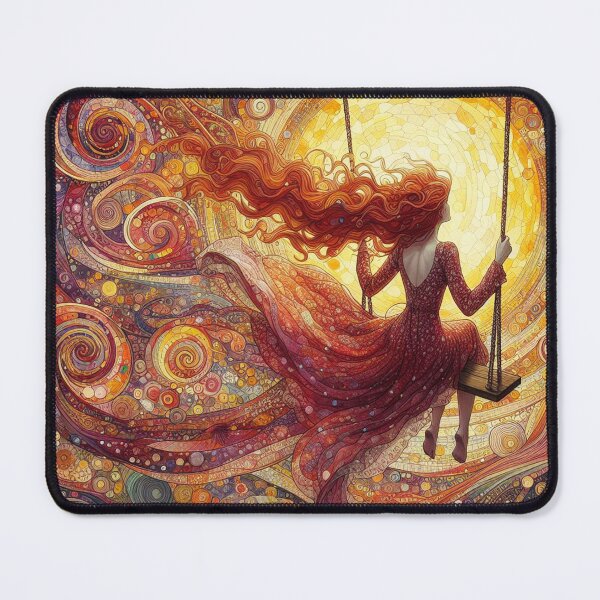 Item preview, Red Haired Girl on Swing designed and sold by HarmonyandSage.