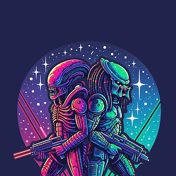 Artwork thumbnail, Xenomorph Alien and Predator Allies by NerdiPop
