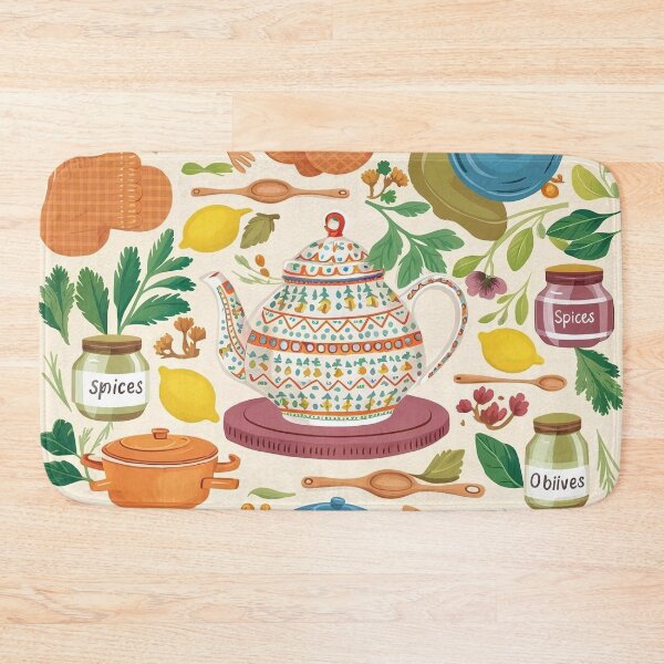 Item preview, A vibrant mix of kitchenware pattern designed and sold by Haji  Kamora.