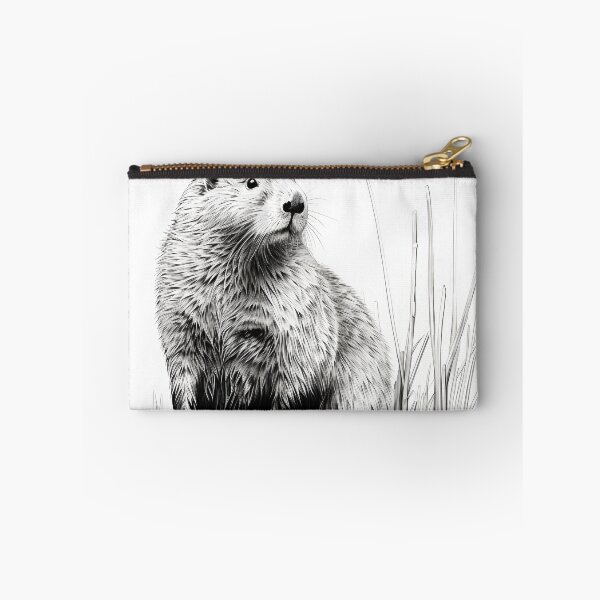 Artikelvorschau, Schwarz-weiße Biber-Bleistiftzeichnung entworfen und verkauft von Pencil-Art.