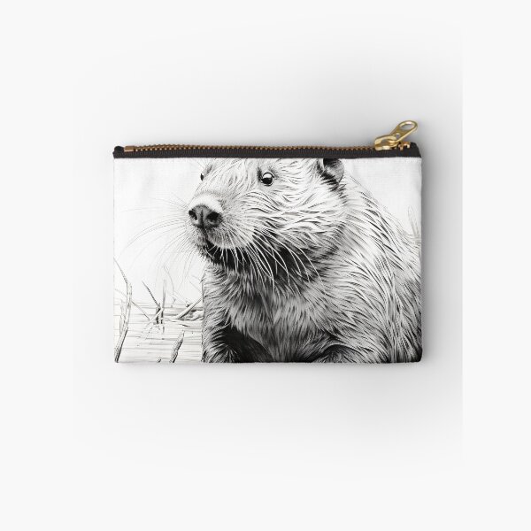 Artikelvorschau, Schwarz-weiße Biber-Bleistiftzeichnung entworfen und verkauft von Pencil-Art.