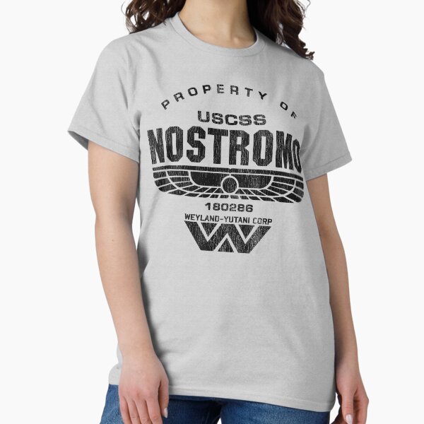 Vista previa del artículo con la obra «Propiedad de USCSS Nostromo Lts desgastadas», diseñado y vendido por Alema Art.