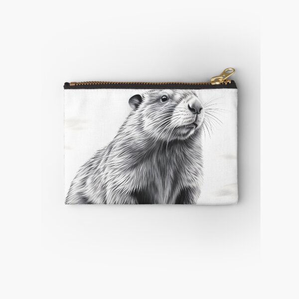 Artikelvorschau, Schwarz-weiße Biber-Bleistiftzeichnung entworfen und verkauft von Pencil-Art.