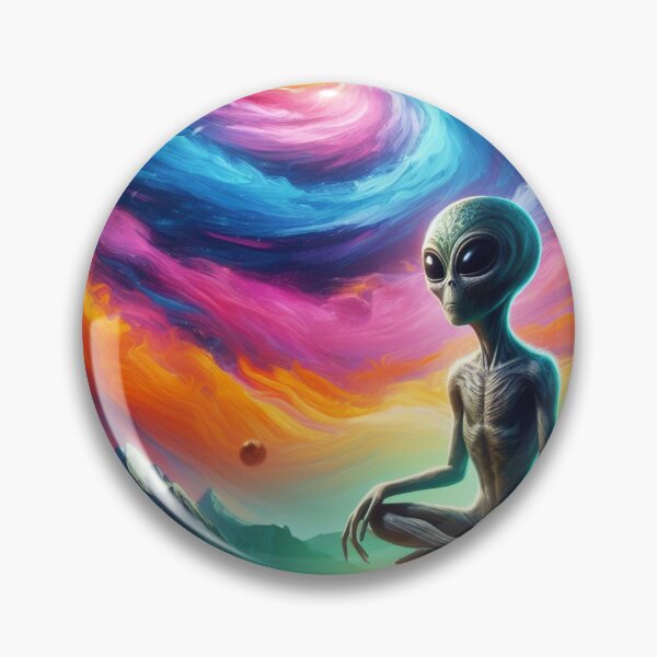 Item preview, Alien Meditating in Outer Space designed and sold by HarmonyandSage.