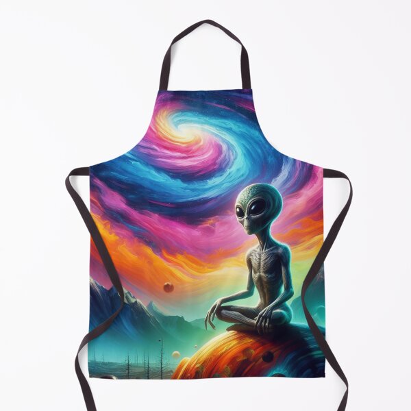 Item preview, Alien Meditating in Outer Space designed and sold by HarmonyandSage.