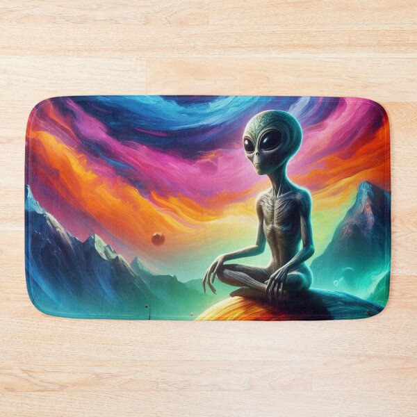 Item preview, Alien Meditating in Outer Space designed and sold by HarmonyandSage.