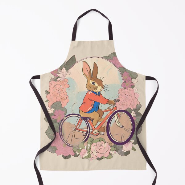 Item preview, Vintage Cycling Rabbit Bunny Mom with Beautiful Roses designed and sold by wigobun.