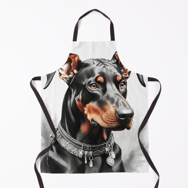 Item preview, Black and white Doberman drawing designed and sold by Pencil-Art.