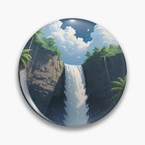 Item preview, Moonlit Waterfall designed and sold by minimal-store98.