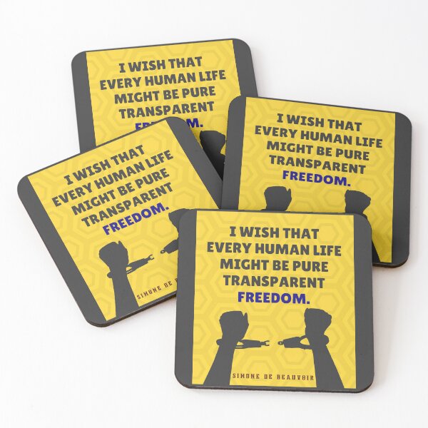 Item preview, Simone de Beauvoir quote: I wish that every human life may be pure transparent freedom. designed and sold by artbleed.
