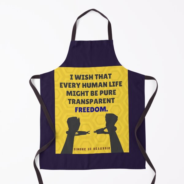 Item preview, Simone de Beauvoir quote: I wish that every human life may be pure transparent freedom. designed and sold by artbleed.