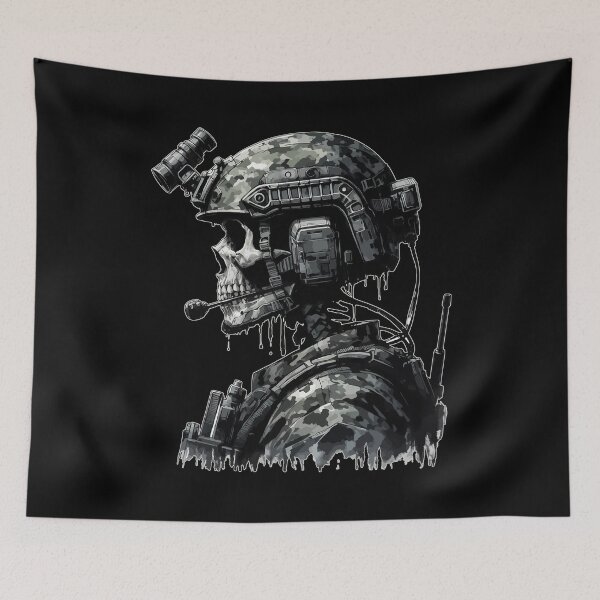 Item preview, Skeleton Skull Soldier designed and sold by TomFrontierArt.