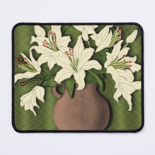 Item preview, White flowers and a vase designed and sold by GinaDesignUK.