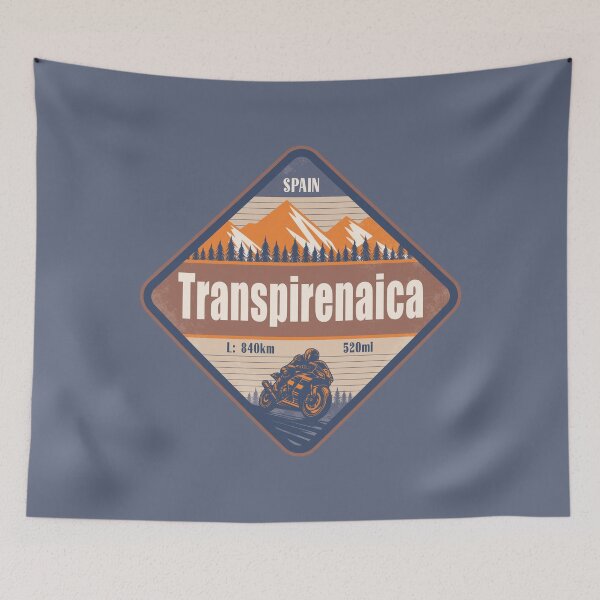 Item preview, Transpirenaica Road GR 11 Spain Motorcycling Mountain Design designed and sold by CynthiaGraphics.