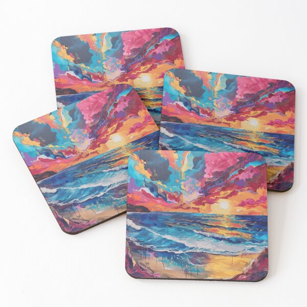 Item preview, "Coastal Harmony: Sunset Dreamscape in Color" designed and sold by MindVibe.