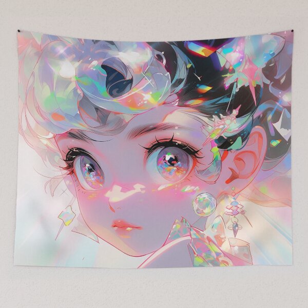 Item preview, Cute Rainbow Crystal Anime Girl designed and sold by bubblegoth.