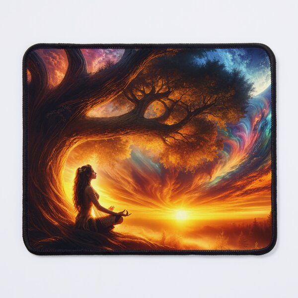 Item preview, "Solitude's Serenity: Sunset Meditation Beneath the Moonlit Canopy" designed and sold by MindVibe.