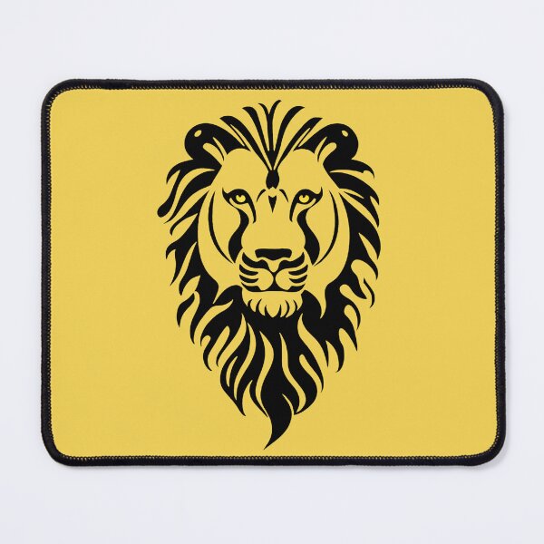 Item preview, Lion's face: black outline ▩ | Yellow designed and sold by cabana.space.