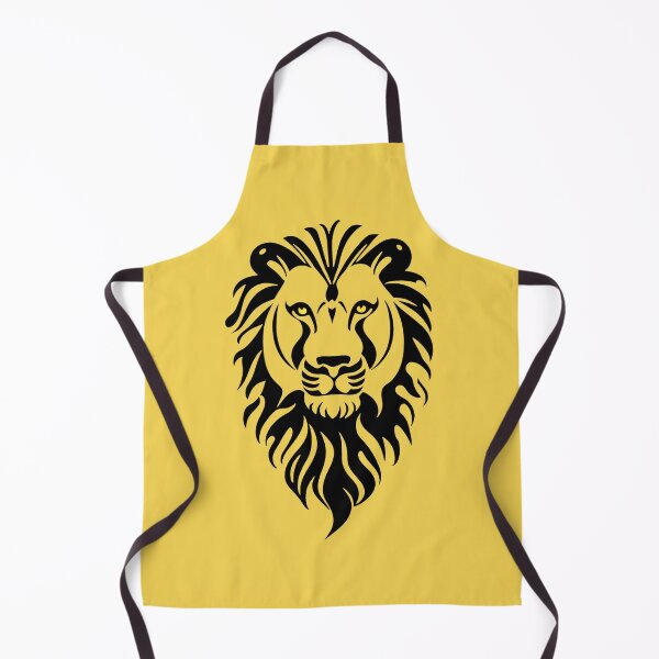 Item preview, Lion's face: black outline ▩ | Yellow designed and sold by cabana.space.