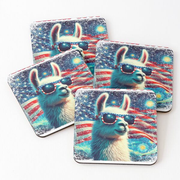 Item preview,  Art Starry Night Van Gogh Style Painting Llama Mom USA Flag Funny Mama Mothers Day 4th of July  designed and sold by KAYDEE01212 ✨.
