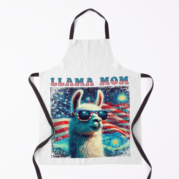 Item preview, Art Starry Night Van Gogh Style Painting Llama Mom USA Flag Funny Mama Mothers Day 4th of July designed and sold by KAYDEE01212 ✨.