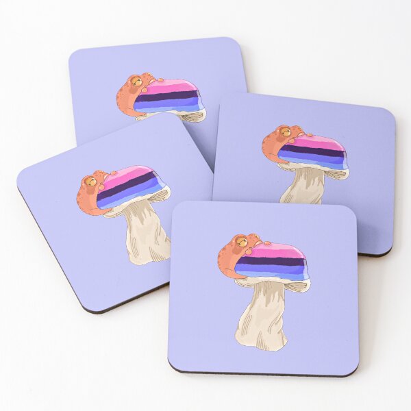 Item preview, Omnisexual Pride Frog on a Mushroom designed and sold by ghostscreations.