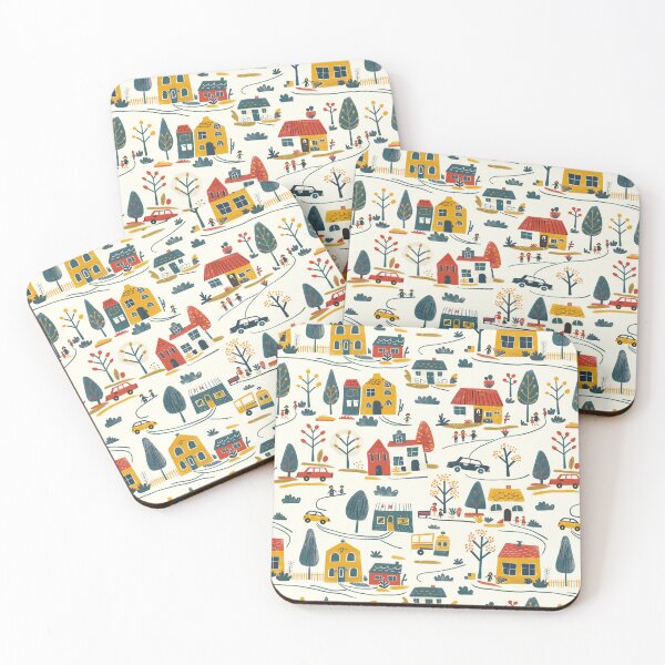 Item preview, Cute Houses Pattern For Kids designed and sold by sheprint.