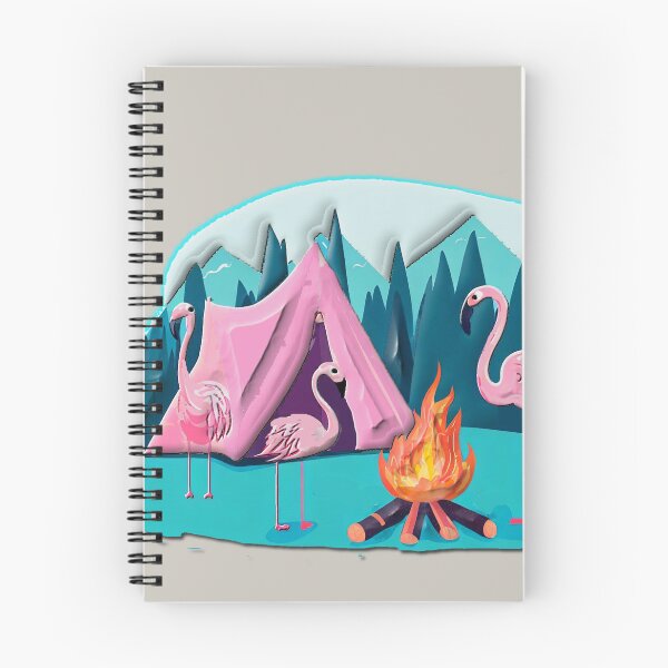 Item preview, FLAMINGOS CAMPING 3D STYLE designed and sold by THE AMERICAN TEEVANGELIST.