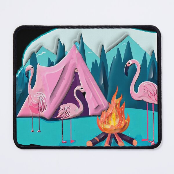 Item preview, FLAMINGOS CAMPING 3D STYLE designed and sold by THE AMERICAN TEEVANGELIST.