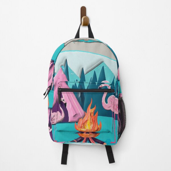Item preview, FLAMINGOS CAMPING 3D STYLE designed and sold by THE AMERICAN TEEVANGELIST.