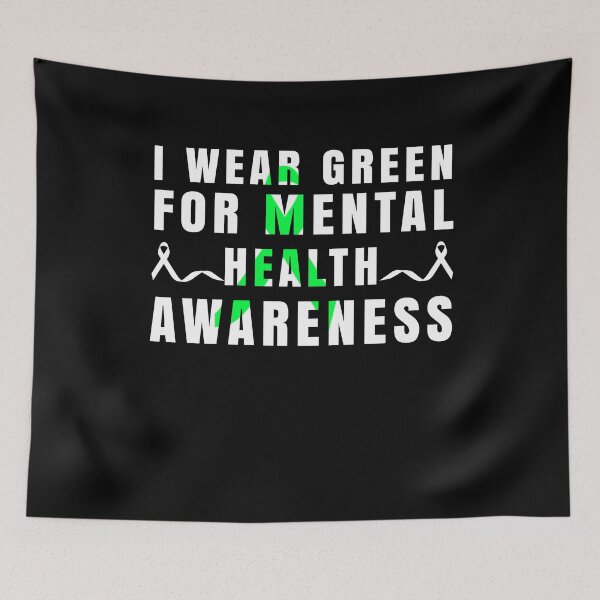 Item preview, cool I Wear Green For Mental Health Awareness Month designed and sold by PrintItStudio.