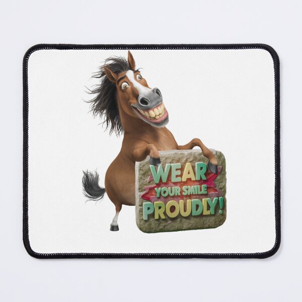 Item preview, Wear Your Smile Proudly - Funny Horse Memes ideas designed and sold by AleksKos.