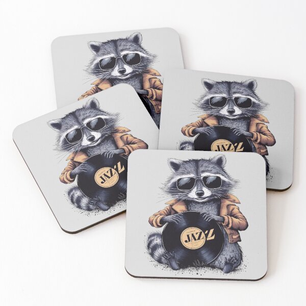 Item preview, A raccoon with vinyl designed and sold by Tajdi.