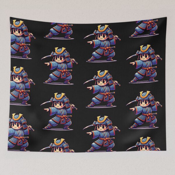 Item preview, Cute Samurai practicing martial arts with a sword designed and sold by NeaftyFinds.