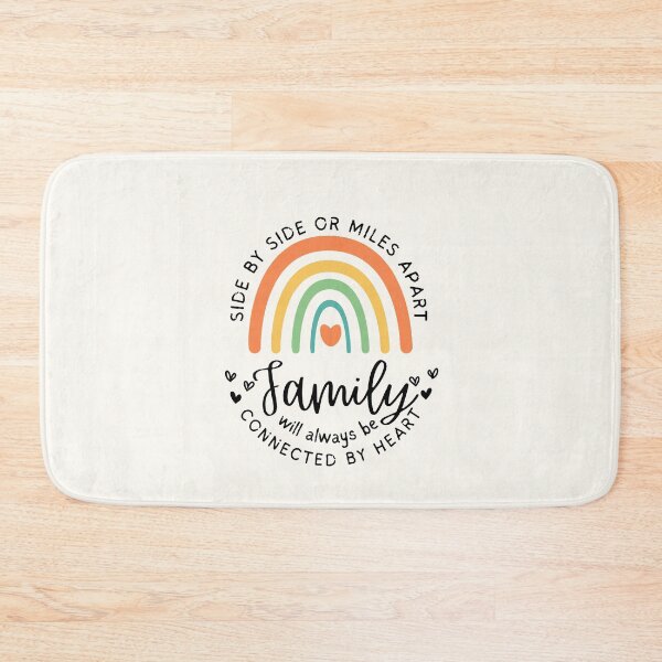 Item preview, Side By Side Or Miles Apart Family Will Always be Connected By Heart - Family Quote - Rainbow designed and sold by patternjp.