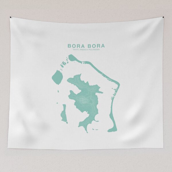 Item preview, Bora Bora Topographical Map designed and sold by MadeClose.