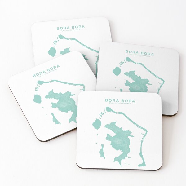 Item preview, Bora Bora Topographical Map designed and sold by MadeClose.