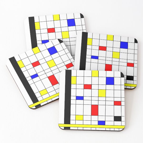 Item preview, Abstract Composition with Mondrian Inspiration designed and sold by hermarartonline.