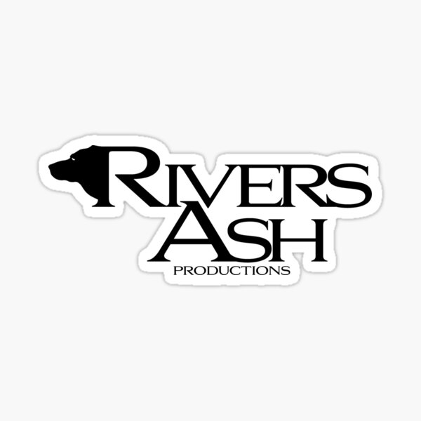 Rivers Ash Productions Banner - Black Sticker