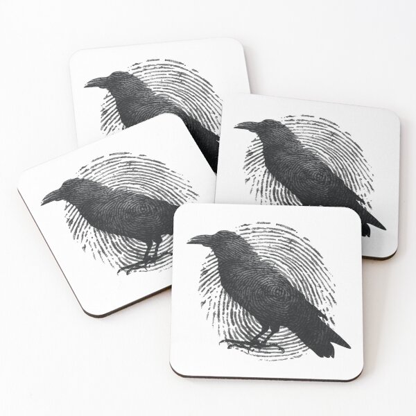 Item preview, Crow silhouette made from a fingerprint designed and sold by 123ks.