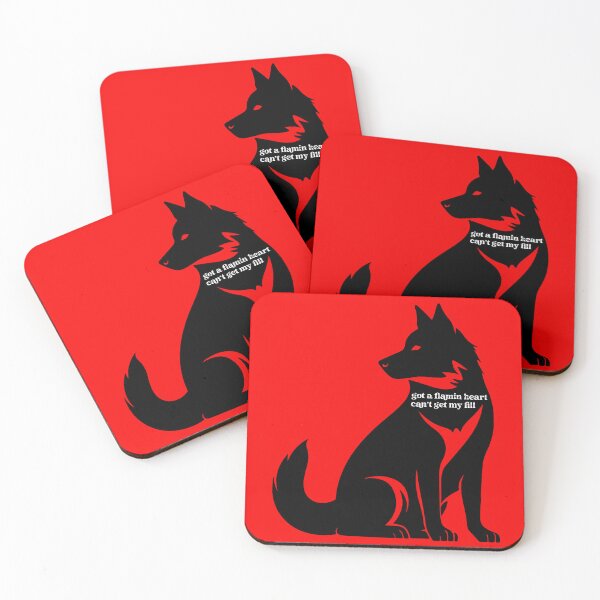 Item preview, Black Dog got a flamin heart designed and sold by EpicStuff4All.