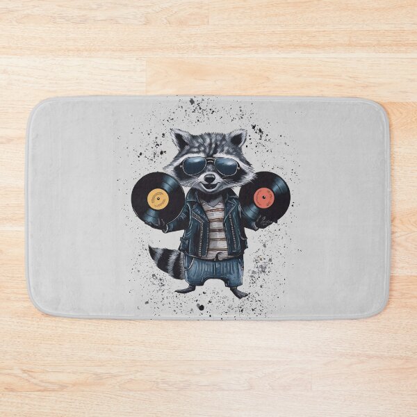 Item preview, A raccoon with vinyl designed and sold by Tajdi.