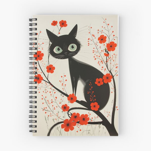 Item preview, Cute Black Cat On Branch  designed and sold by sheprint.