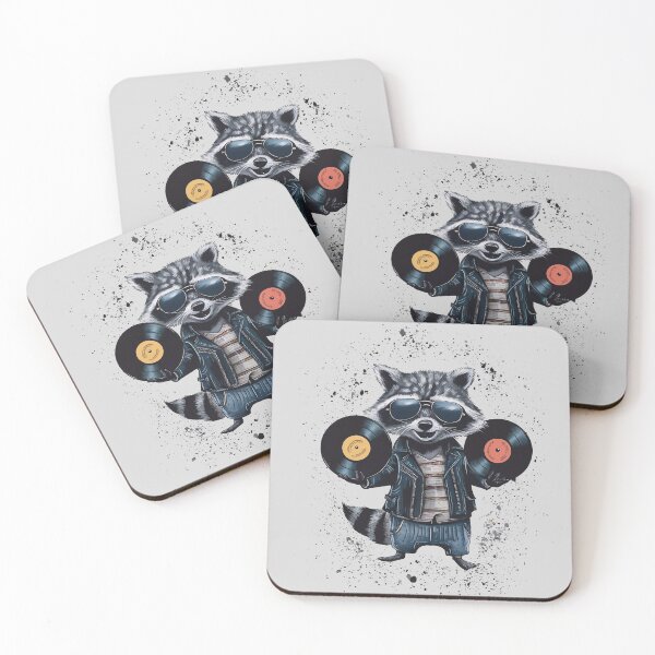 Item preview, A raccoon with vinyl designed and sold by Tajdi.