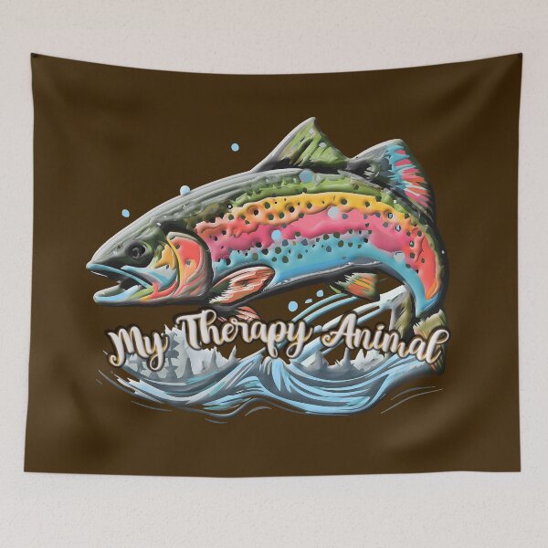 Item preview, TROUT ARE MY THERAPY ANIMALS designed and sold by THE AMERICAN TEEVANGELIST.