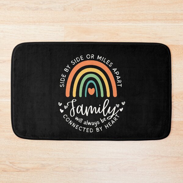 Item preview, Family Quote - Side By Side Or Miles Apart Family Will Always be Connected By Heart - Family Quote - Rainbow designed and sold by patternjp.