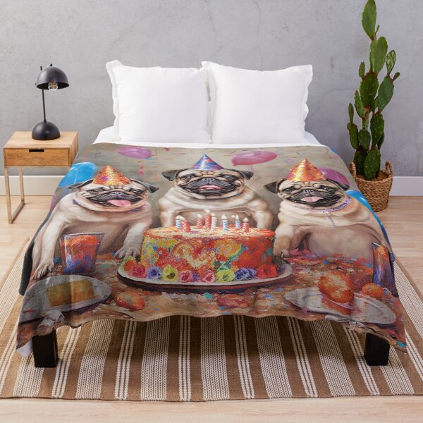 Item preview, Pug Dog Birthday Party Jigsaw Puzzle designed and sold by candiscamera.
